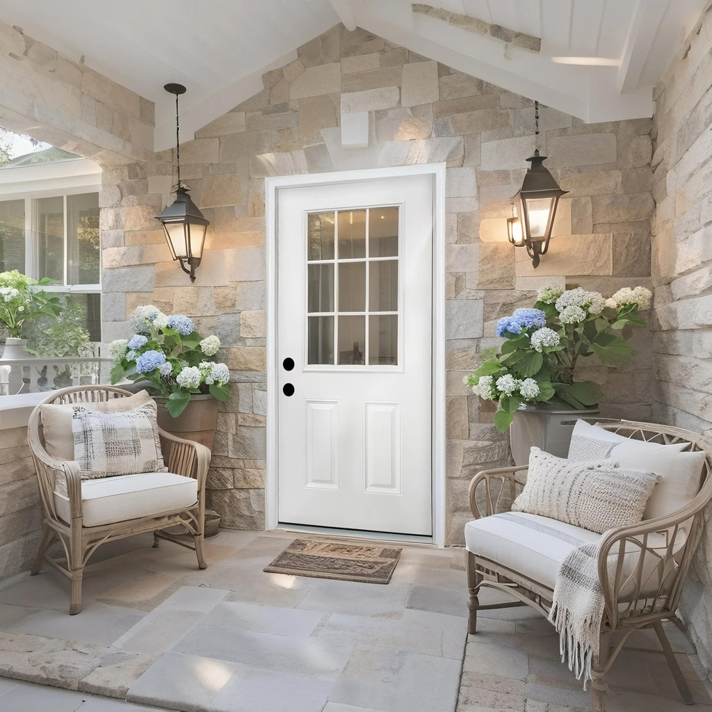 36 x 80 Fiberglass Entry Door with Vinyl Frame Low-E Glass Right Hand Inswing G72131