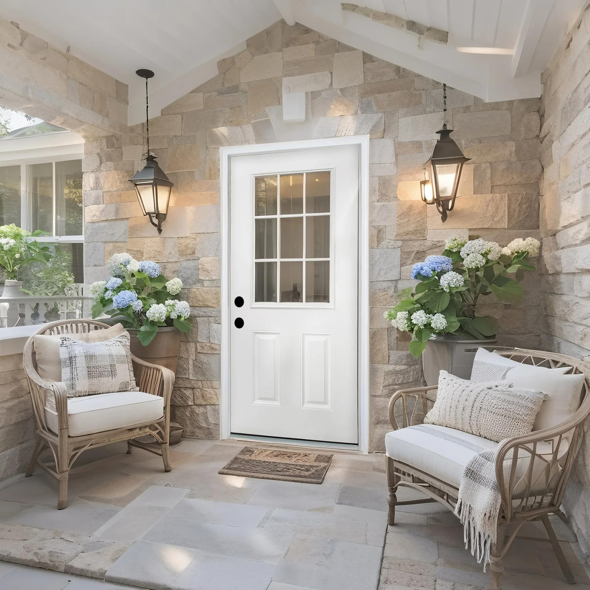 36 x 80 Fiberglass Entry Door with Vinyl Frame Low-E Glass Right Hand Inswing G72131