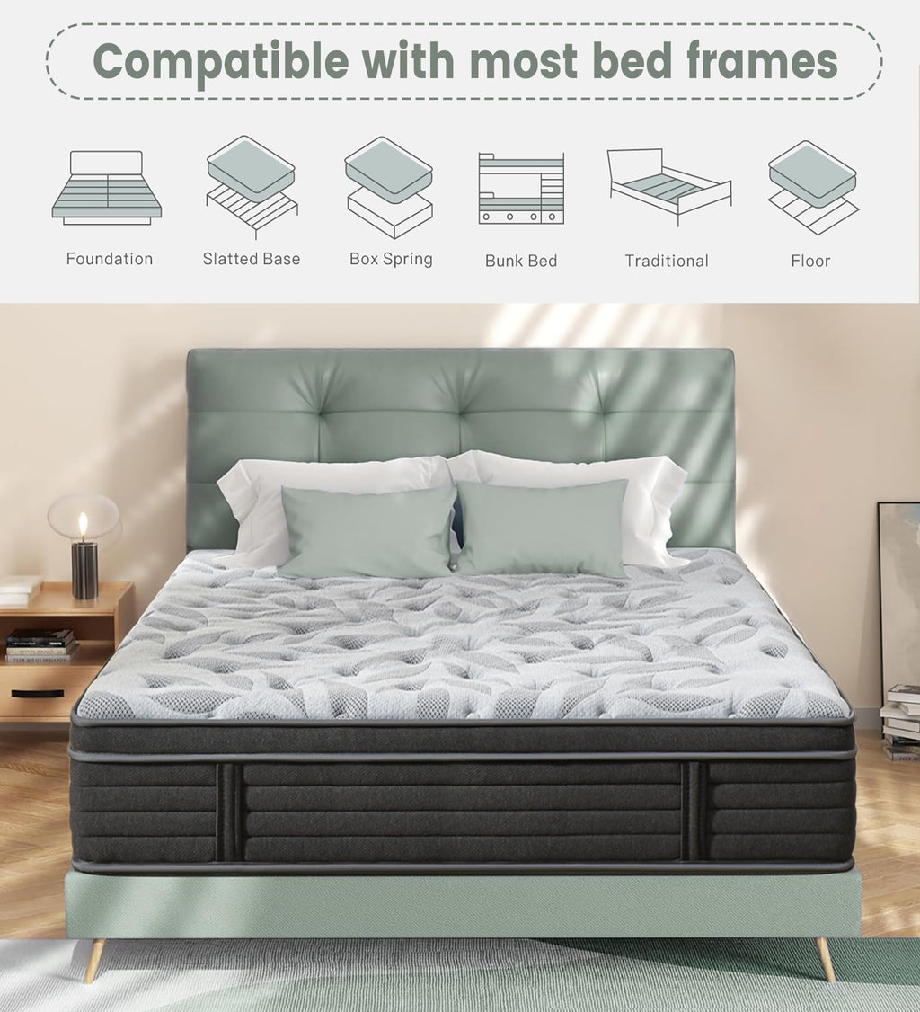 12 Inch Medium Firm Hybrid Mattress S9362