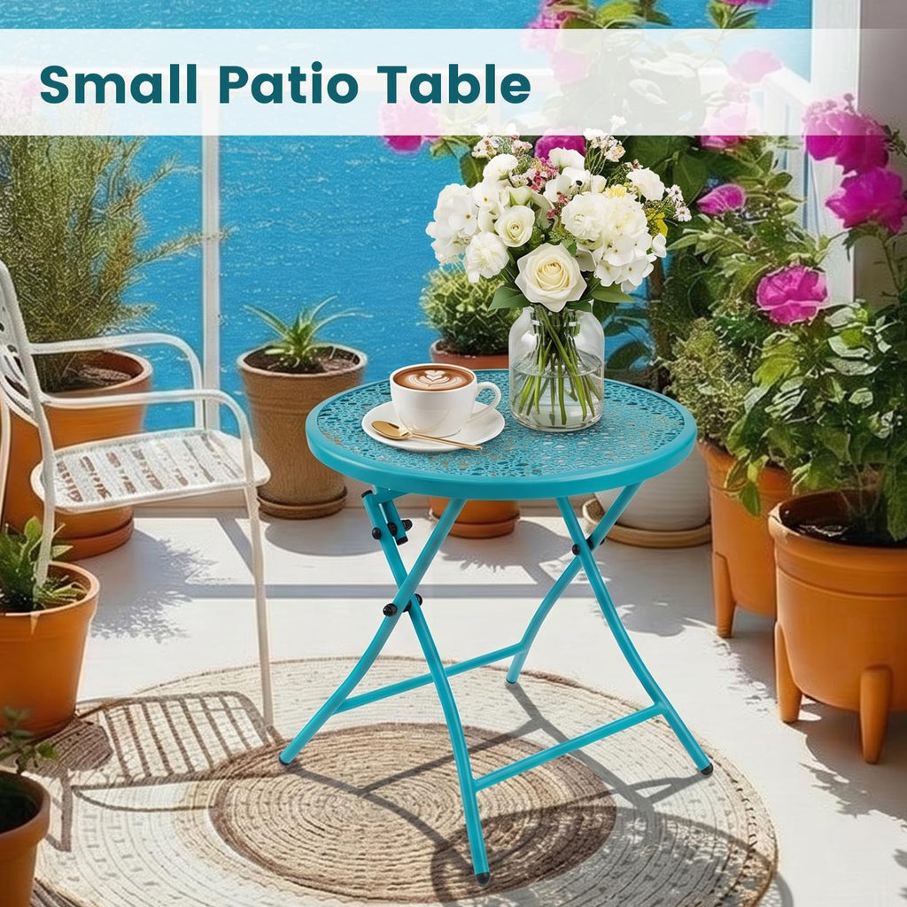 Folding Outdoor Side Table with Cutouts B6660