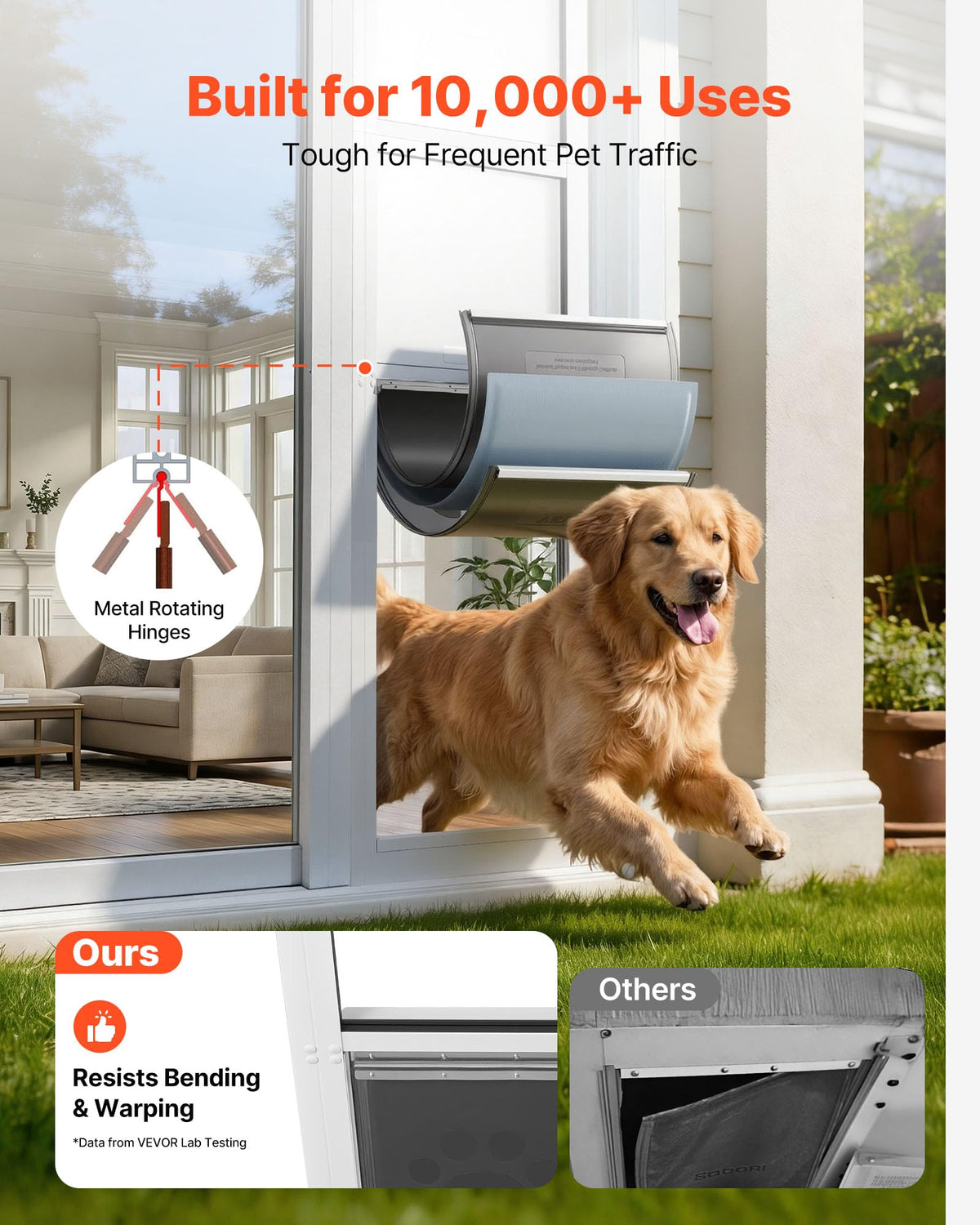 Sliding Glass Dog Door with Aluminum Alloy Frame M87732