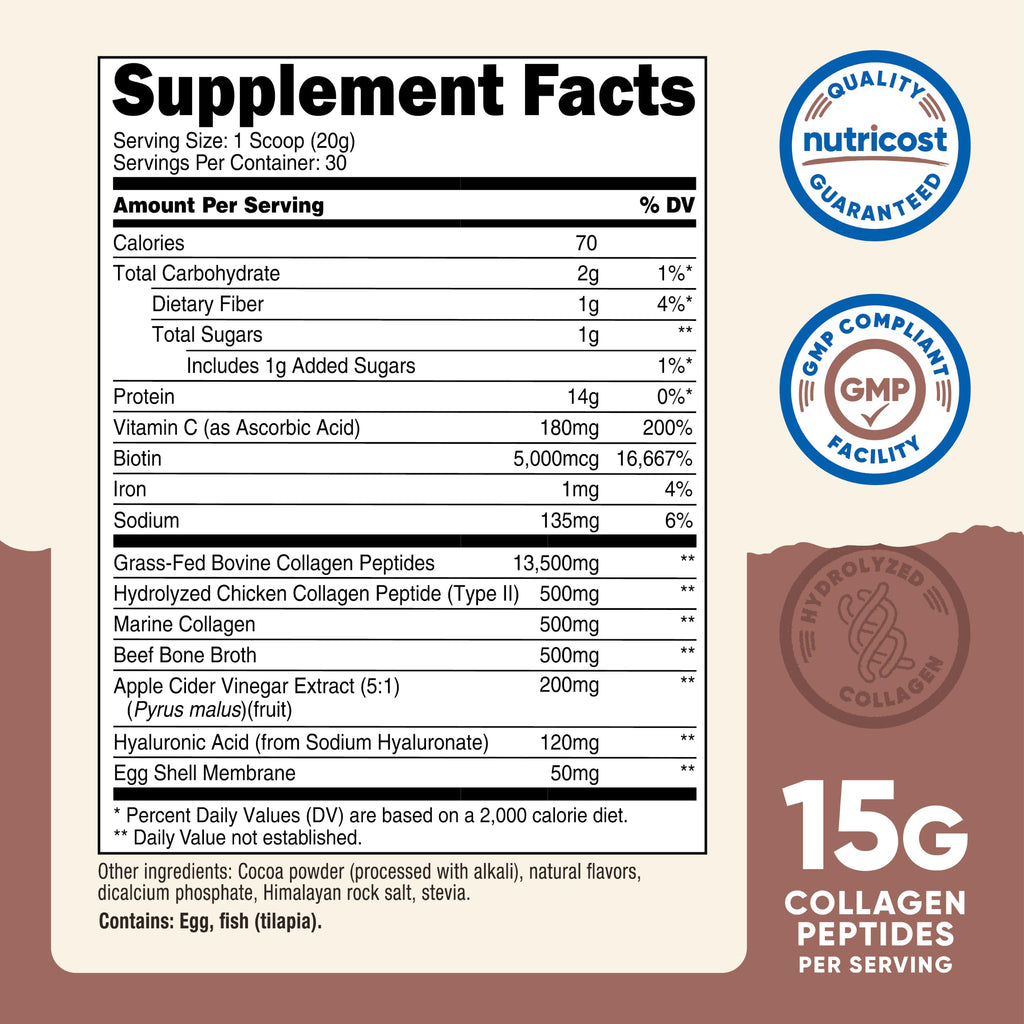 Multi Collagen Protein Powder Milk Chocolate 30 Serv L476546