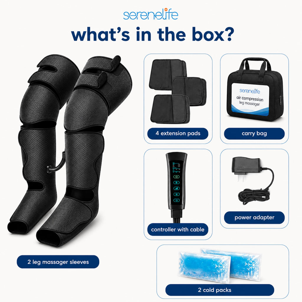 Air Compression Leg Massager with Heat and Compression G35214