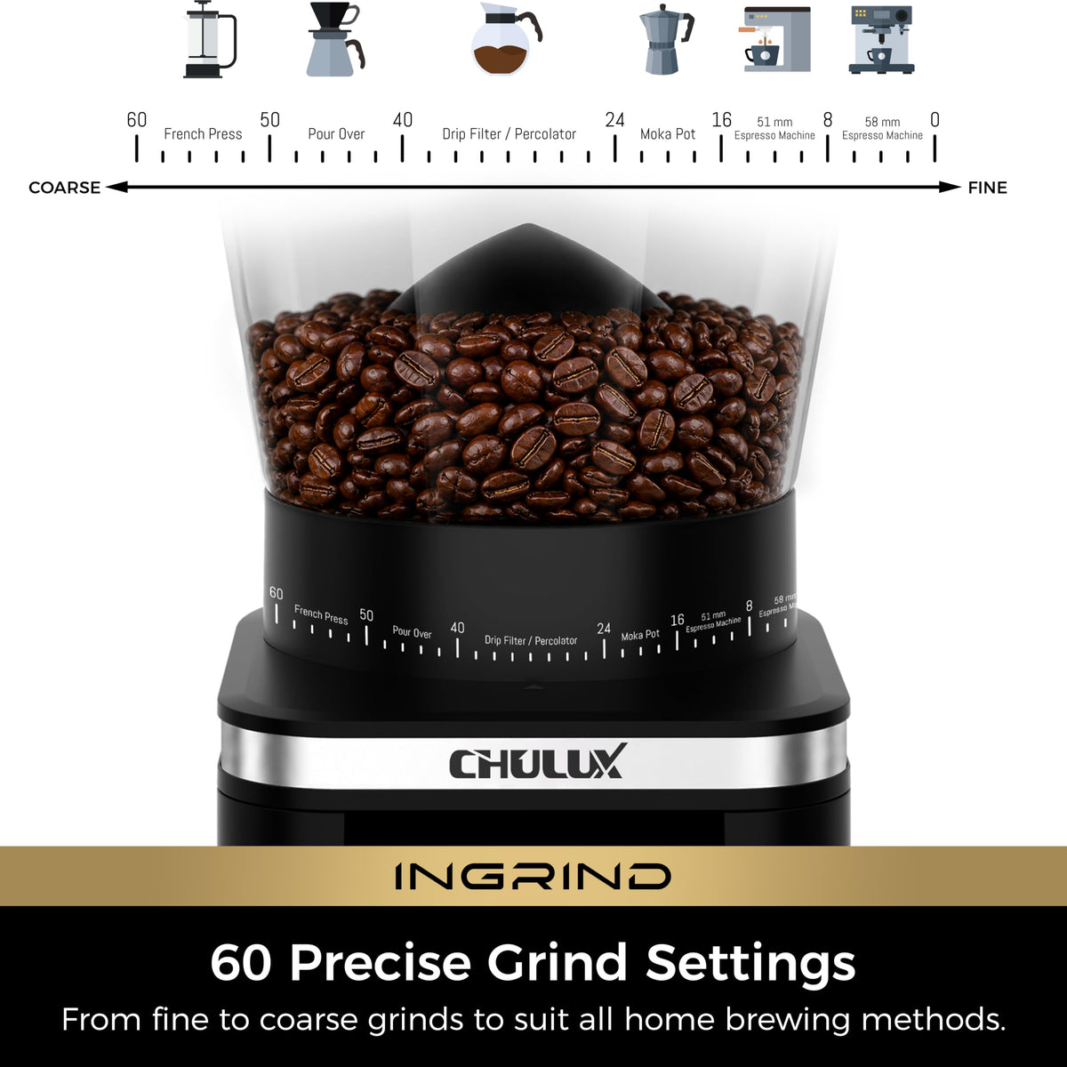 Espresso Machine with Conical Burr Coffee Grinder Q872063