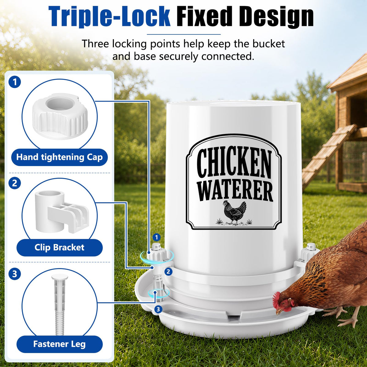 Chicken Waterer for 5 Gallon Bucket T8848