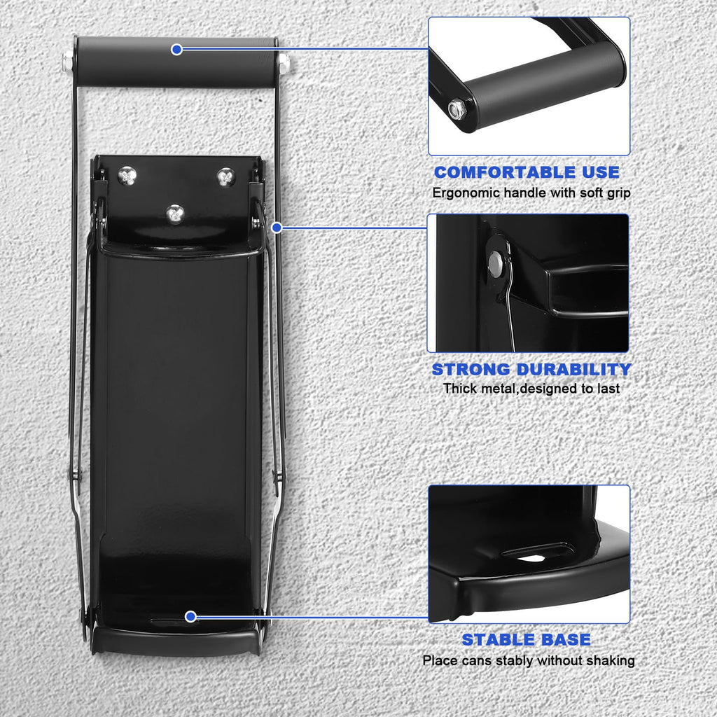 Wall Mounted Stainless Steel Can Crusher with Bottle Opener J54826