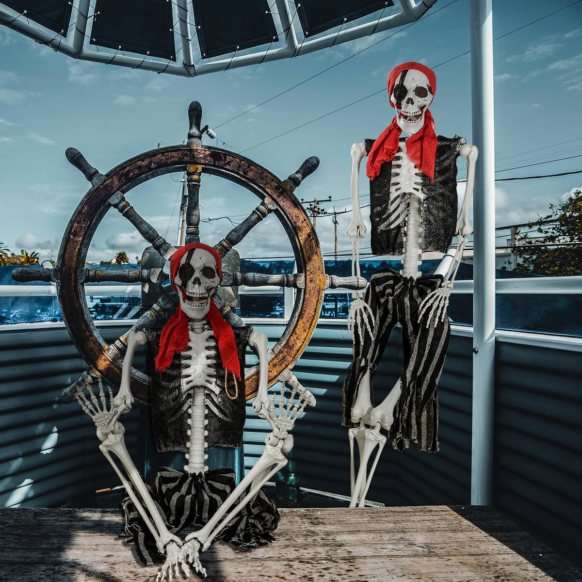 Life Size Pirate Skeleton with Movable Joints R182396