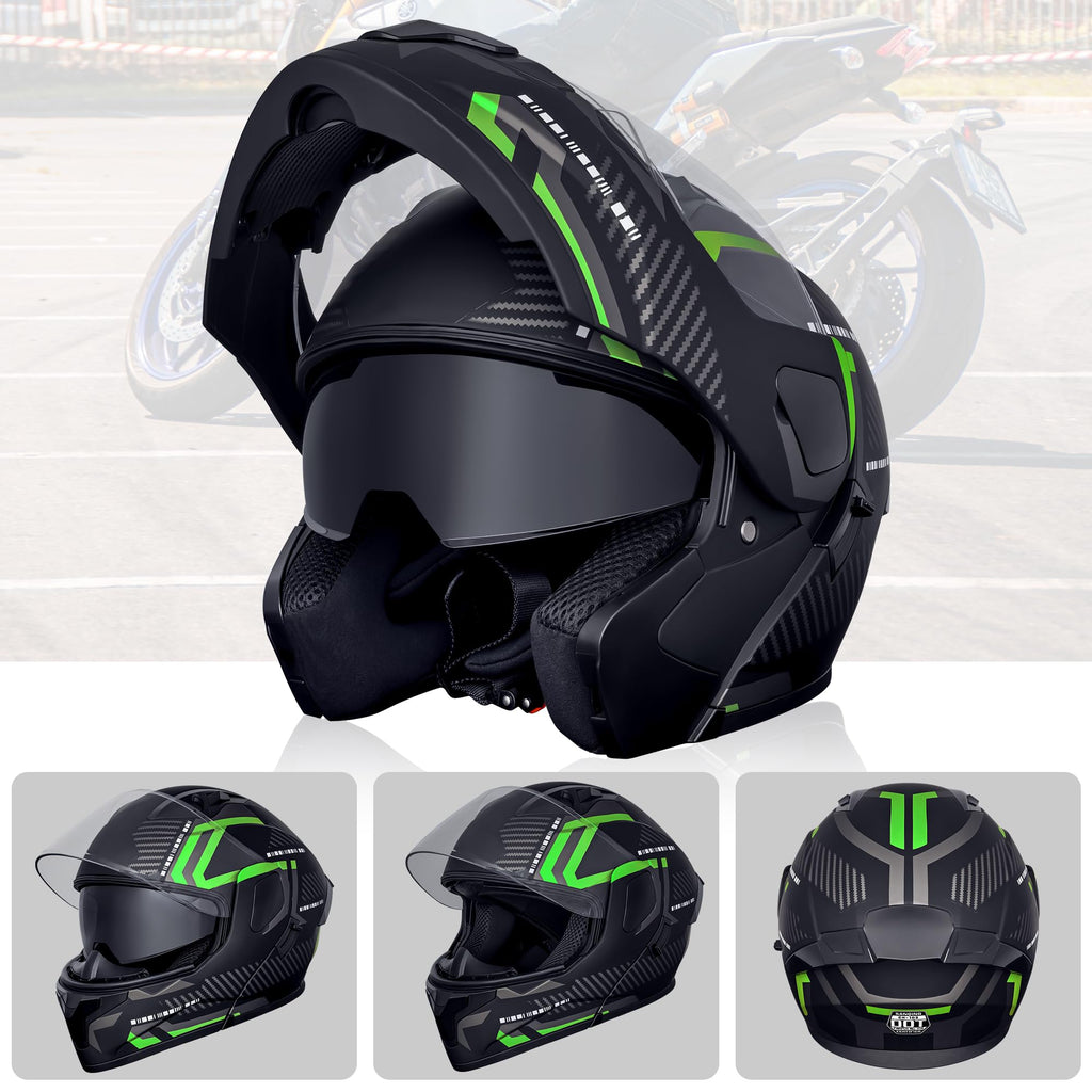 Flip-Up Full Face Motorcycle Helmet S268