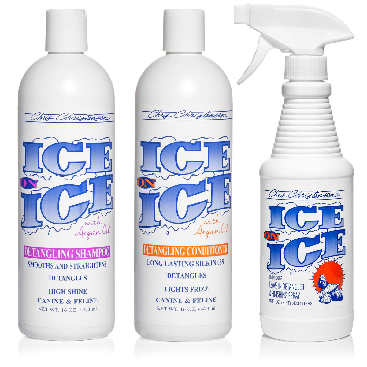 16 oz Detangling Shampoo Conditioner and Finishing Spray O400