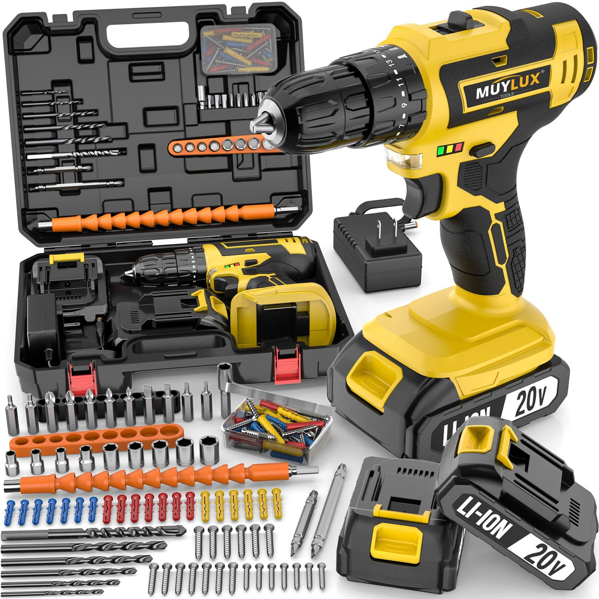 Cordless Drill Set 70PCS with Battery and Charger M69650