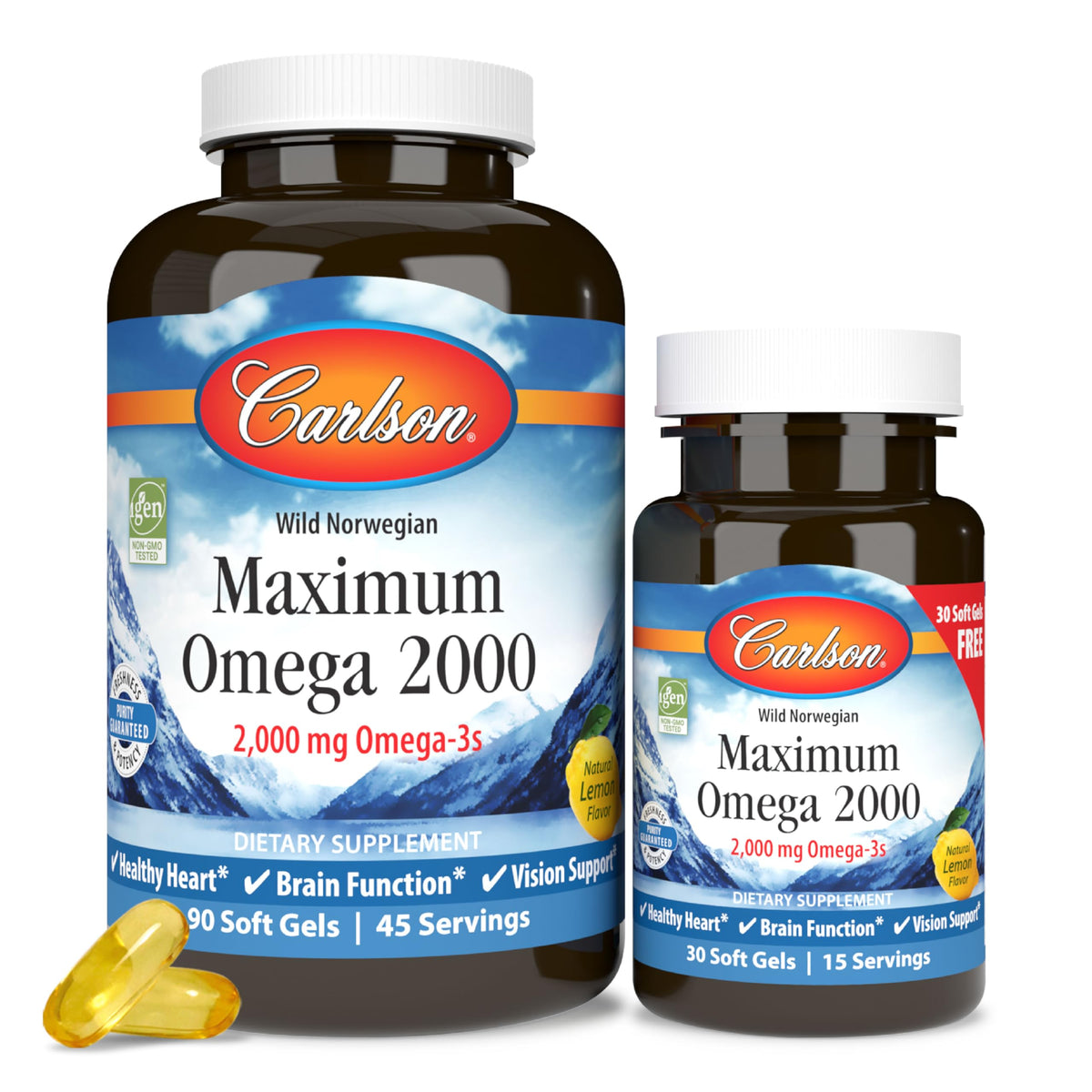 Wild-Caught 2000 mg Lemon Softgels N9416