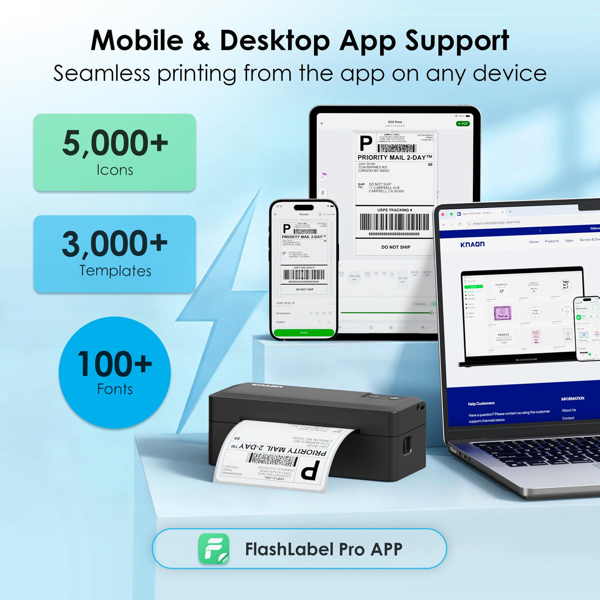 4x6 Portable Thermal Label Printer A719
