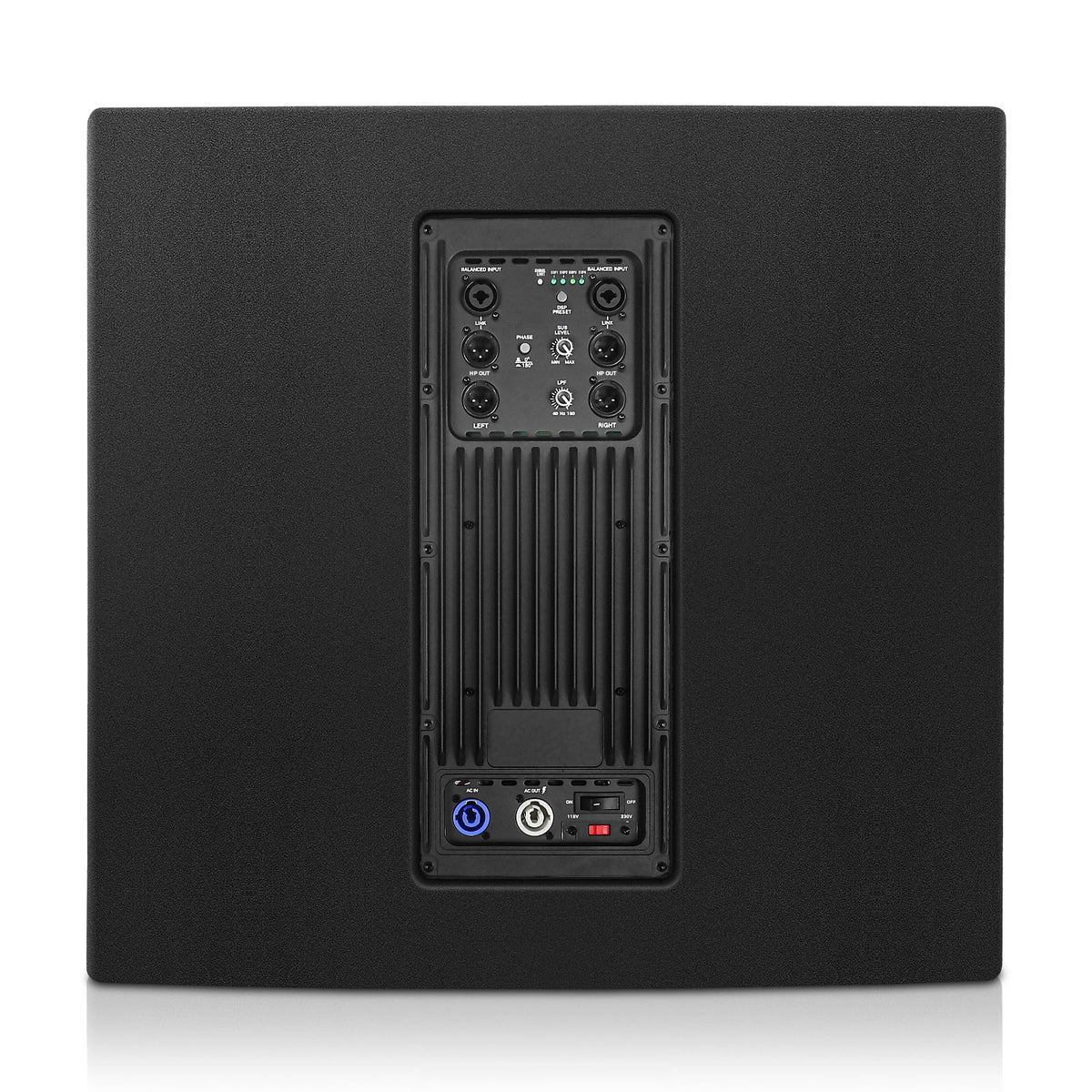 18" 1600 Watts Powered PA DJ Subwoofers with Birch Plywood Enclosure, Black L806