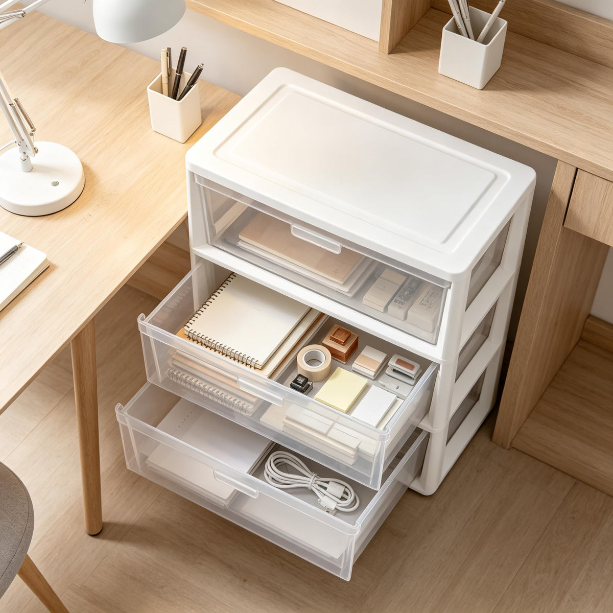 White 3 Drawer Plastic Storage Unit O511785