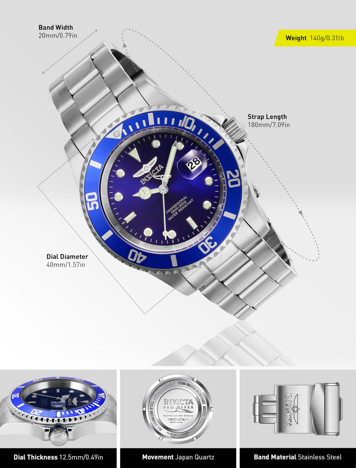 Men's Stainless Steel Quartz Watch W1563