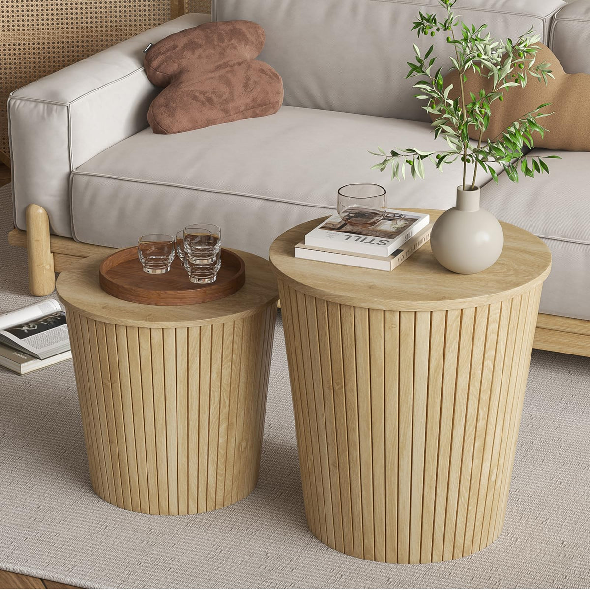 2-Piece Round Coffee Table Set U877402