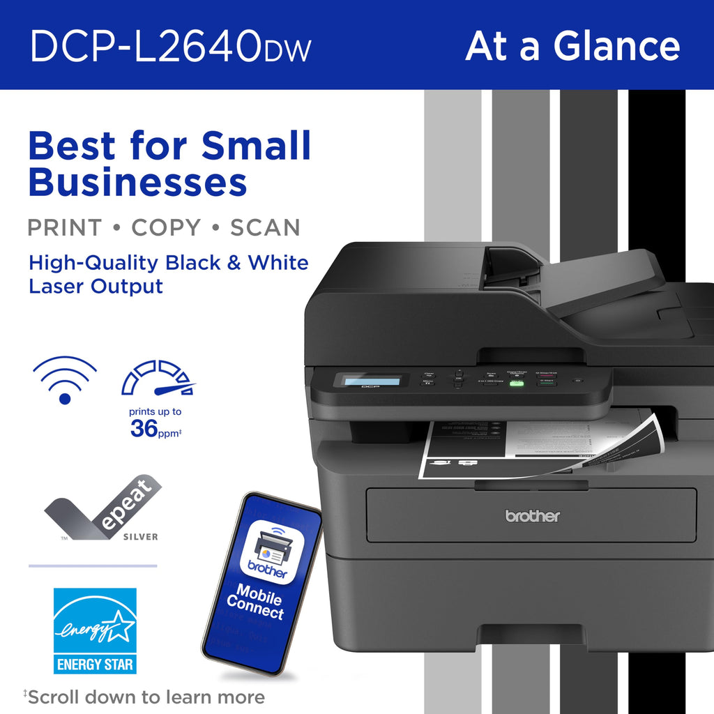 Wireless Compact Monochrome Multi-Function Printer O874