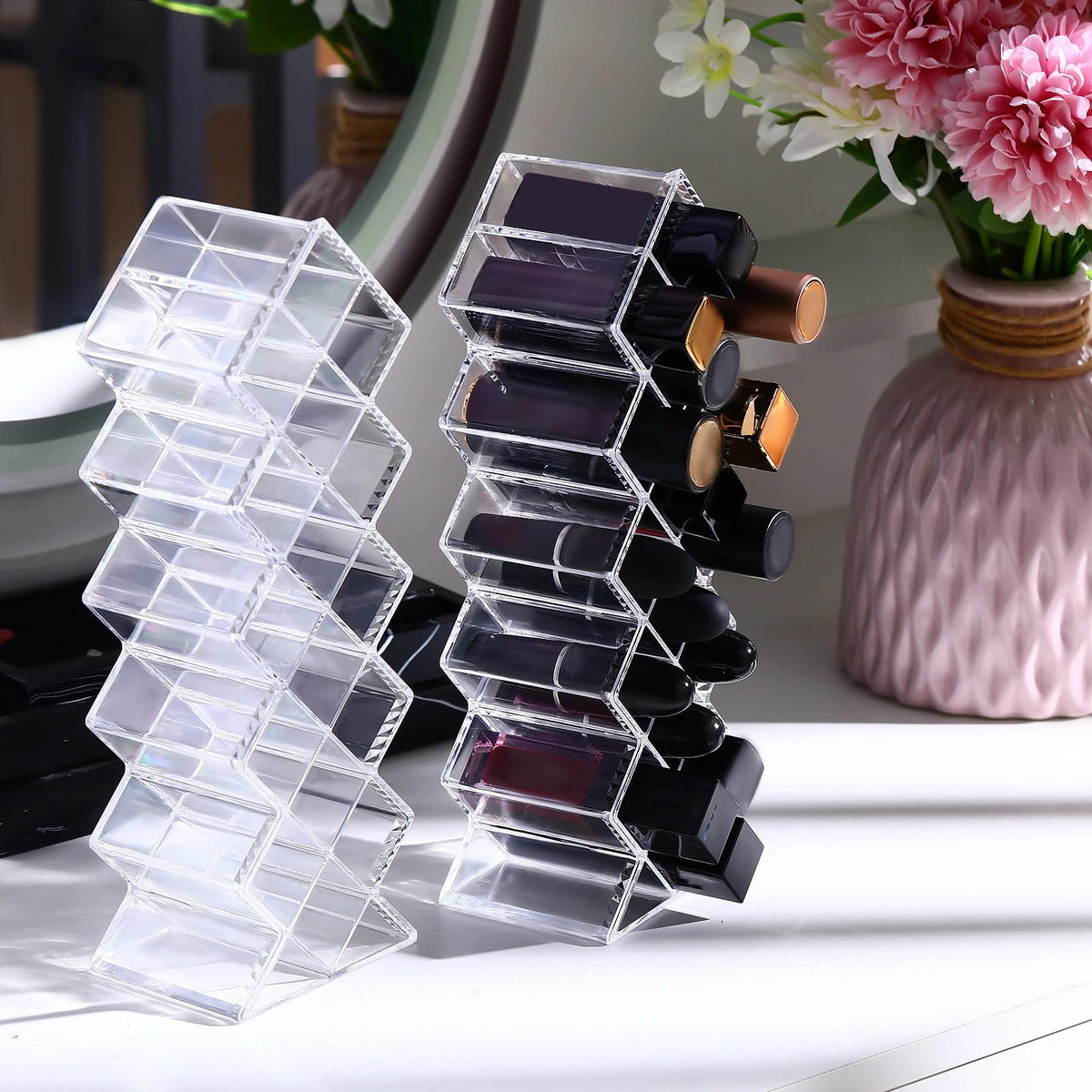 4 Pack 64 Slots Acrylic Lipstick Organizer S14990