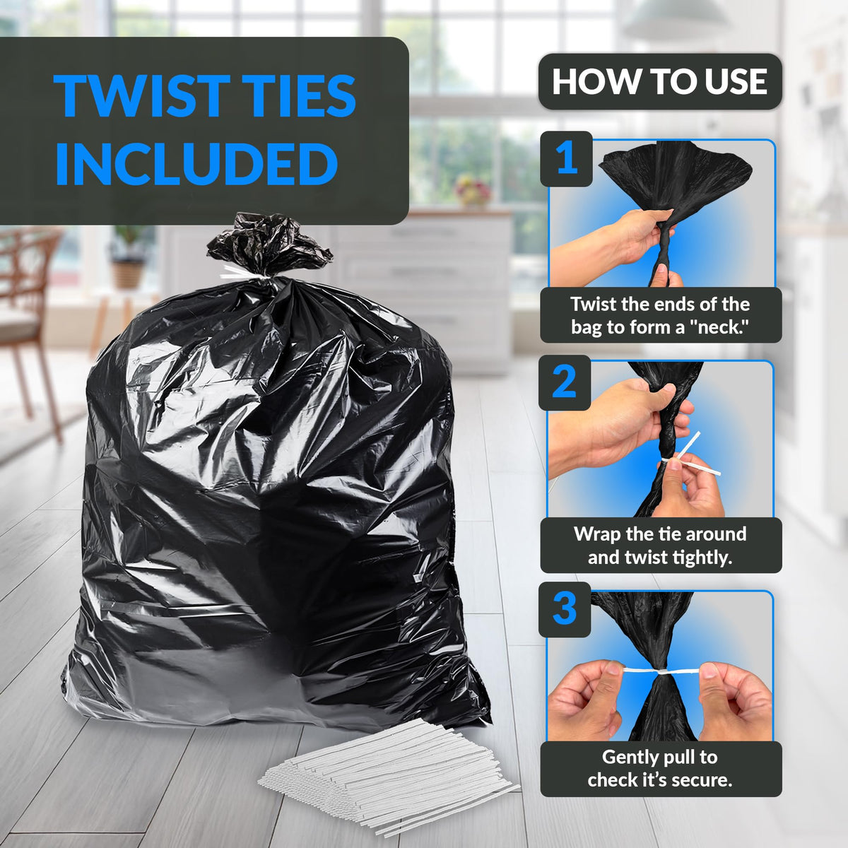 40 to 45 Gallon Heavy Duty Trash Bags B527