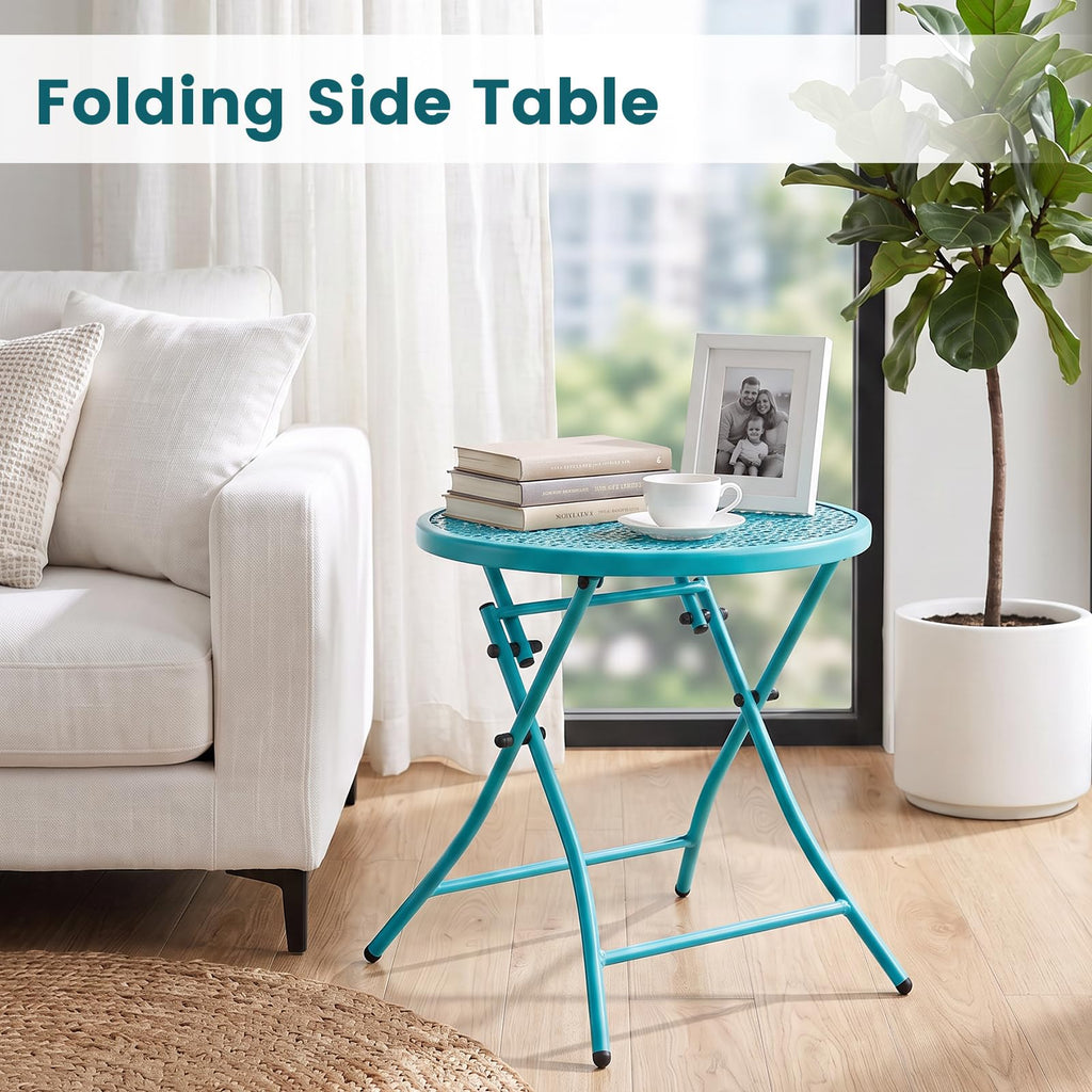Folding Outdoor Side Table with Cutouts B6660