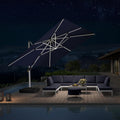 12'X12' Double Top Solar LED Light Patio Umbrella R1487