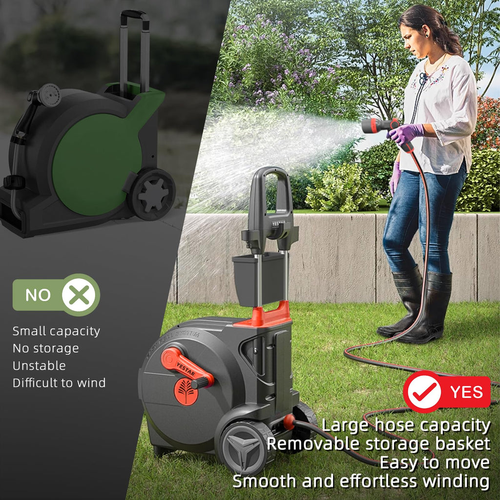 Hand-Crank Garden Hose Reel 5/8" x 100ft M564