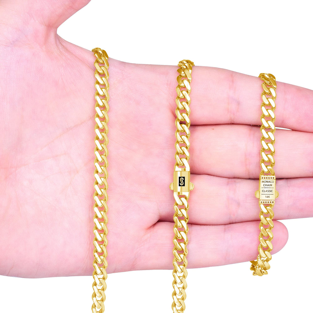 14k Yellow Gold Cuban Link Chain Necklace J272