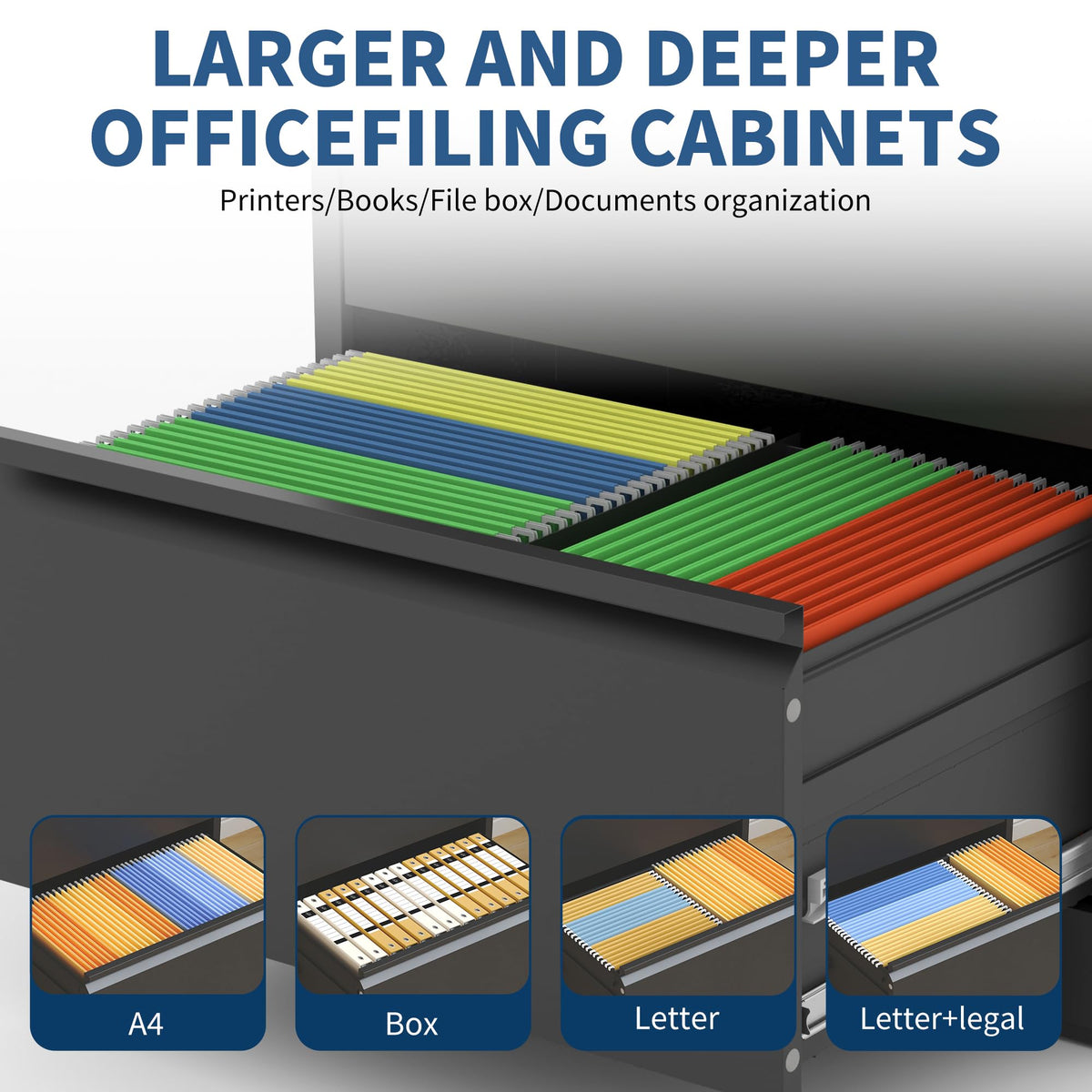 3 Drawer Metal File Cabinet with Lock K2835
