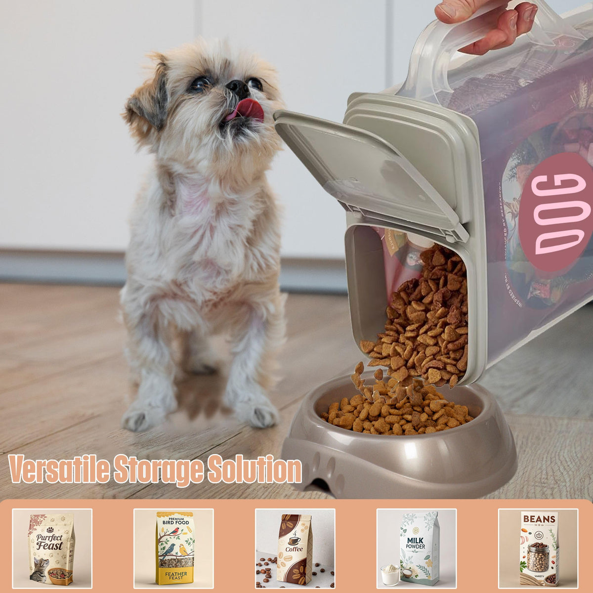 8 Quart Pet Food Storage Container with Scoop G588