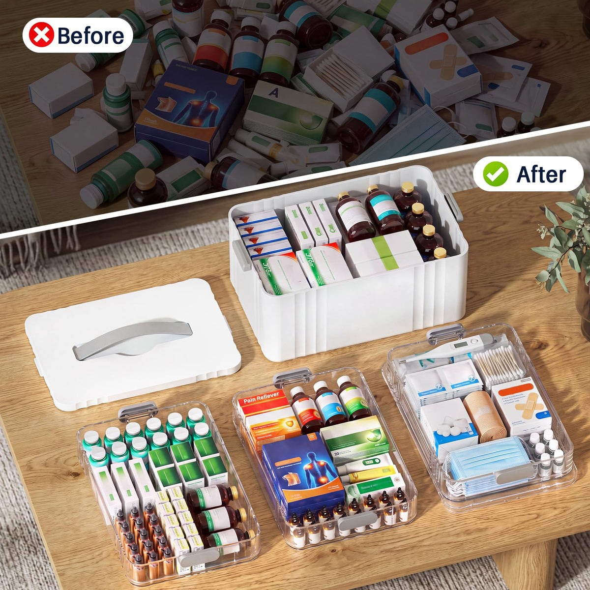 4-Tier Medicine Organizer Storage Box E322512