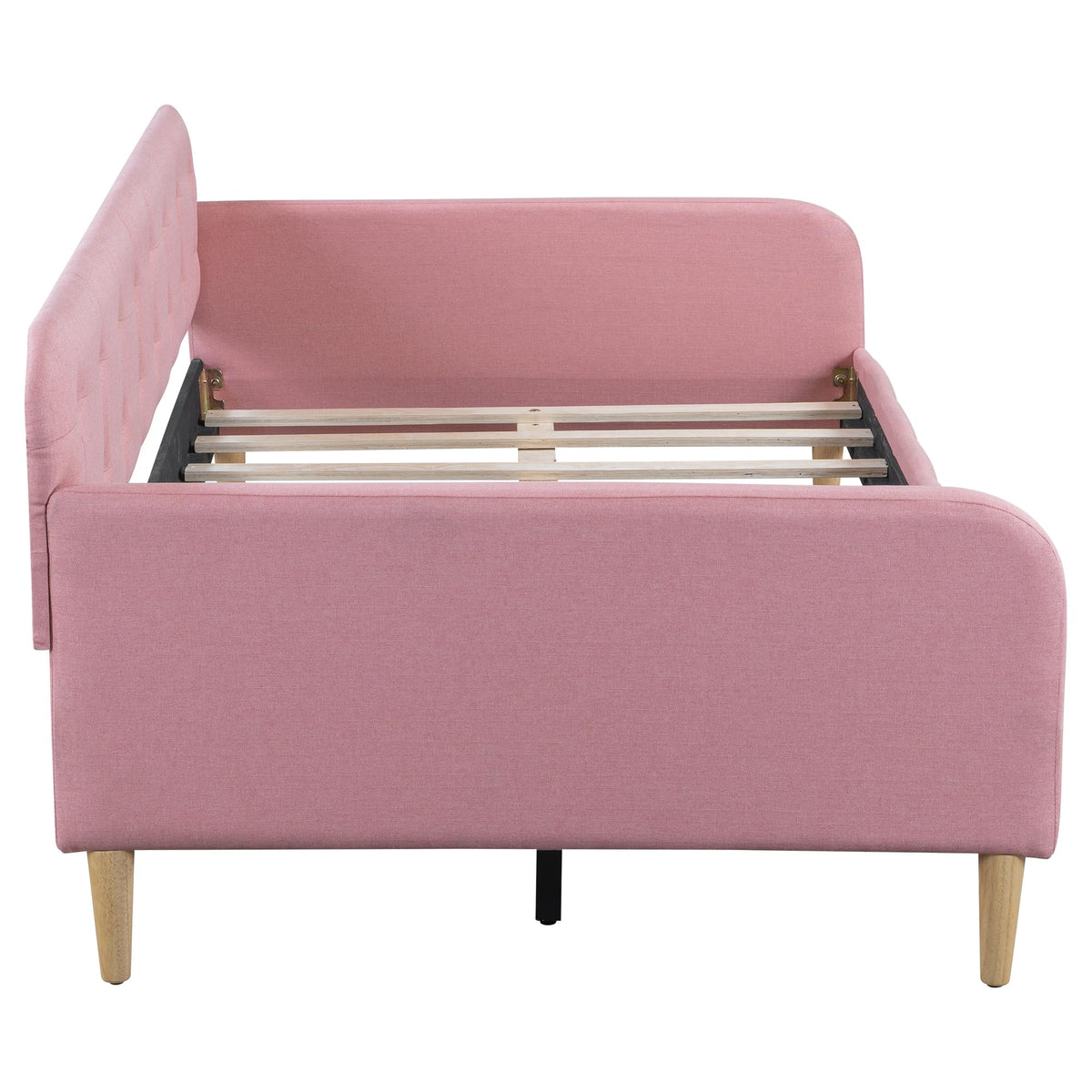 Twin Linen Upholstered Daybed Sofa Bed with Button Tufted Design H821509