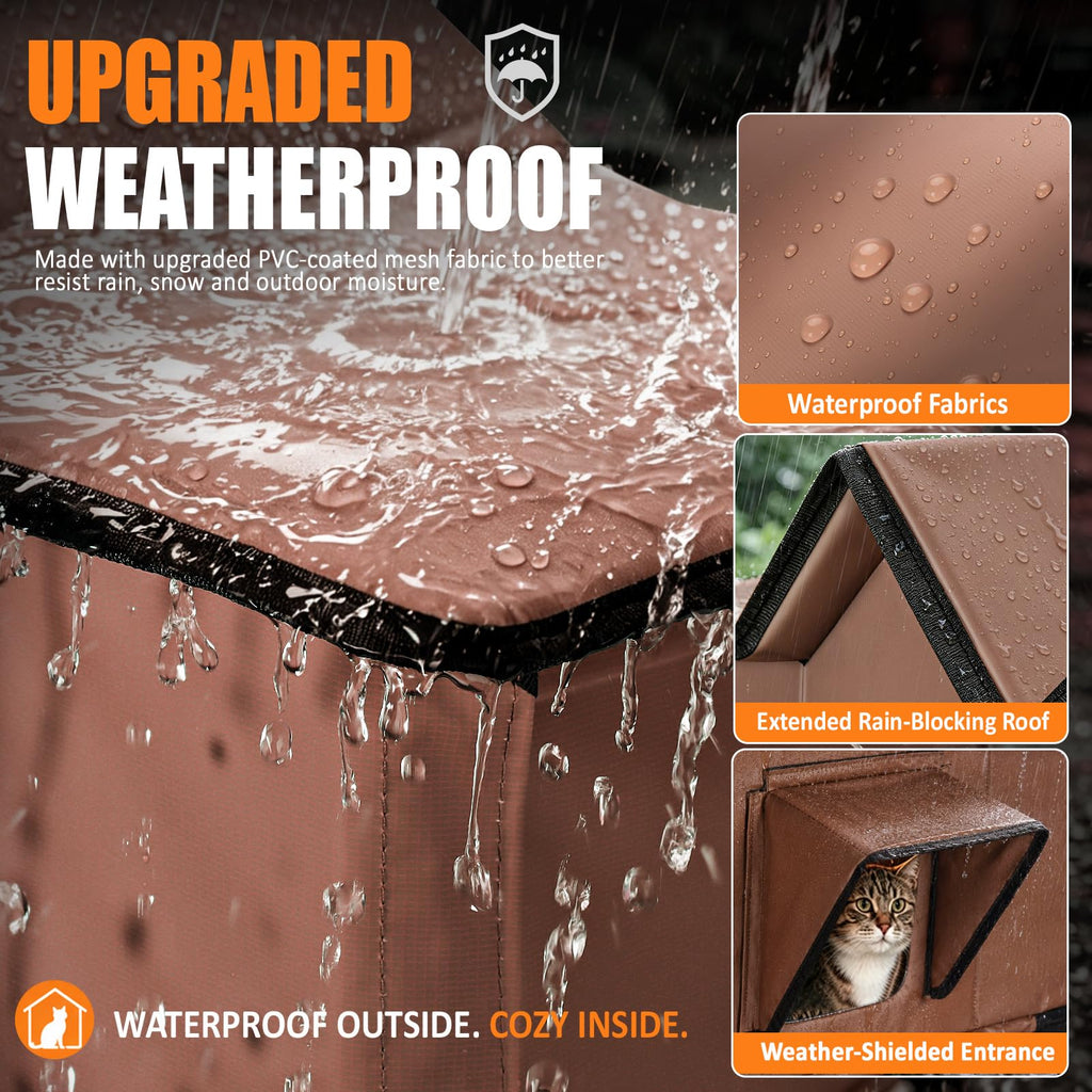 Weatherproof Heated Cat House F86876