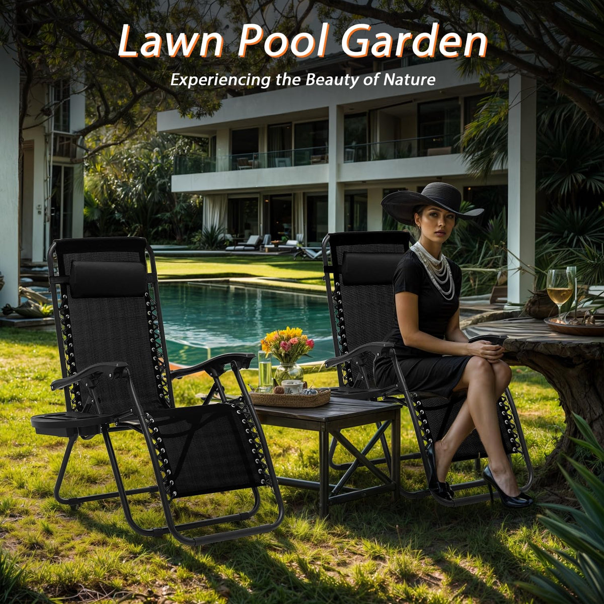 Black Zero Gravity Lounge Chair X3482