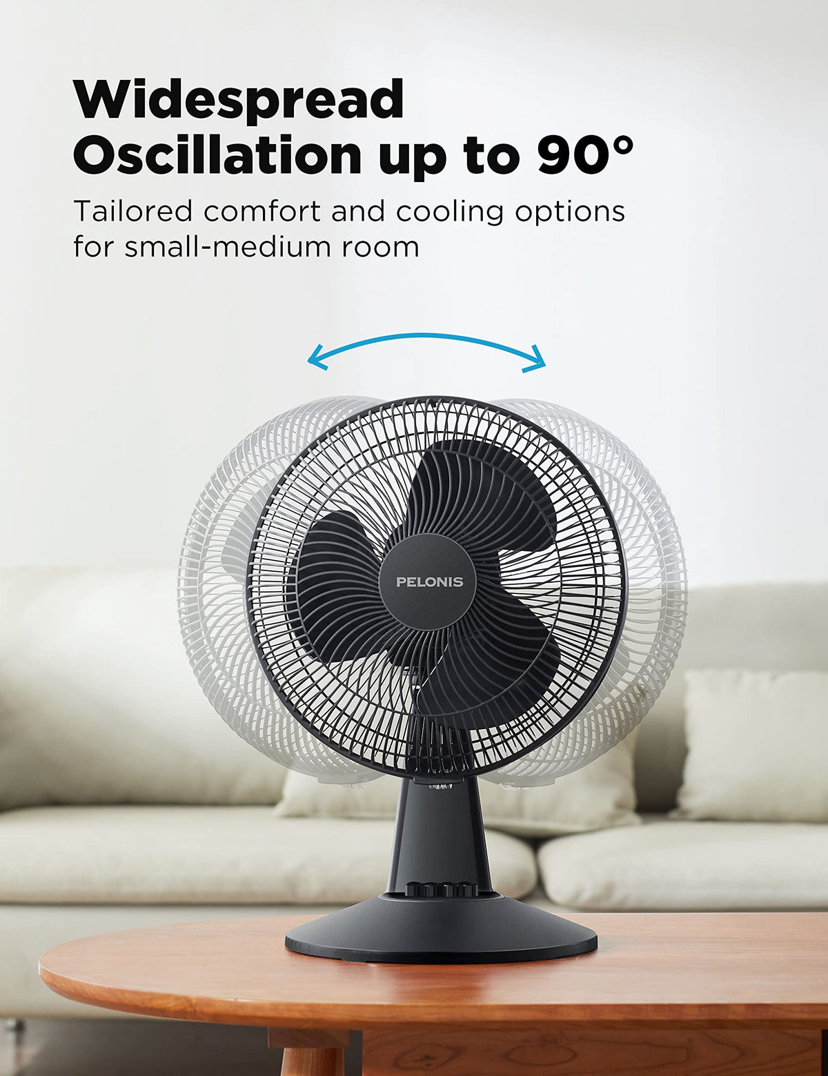 16'' Oscillating Pedestal Fan and 12-Inch Oscillating Table Fan N361