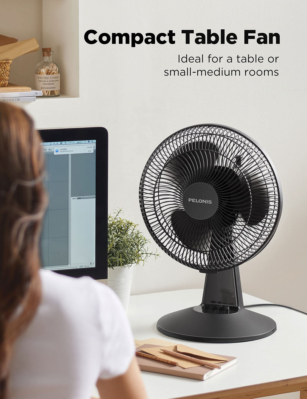 16'' Oscillating Pedestal Fan and 12-Inch Oscillating Table Fan N361