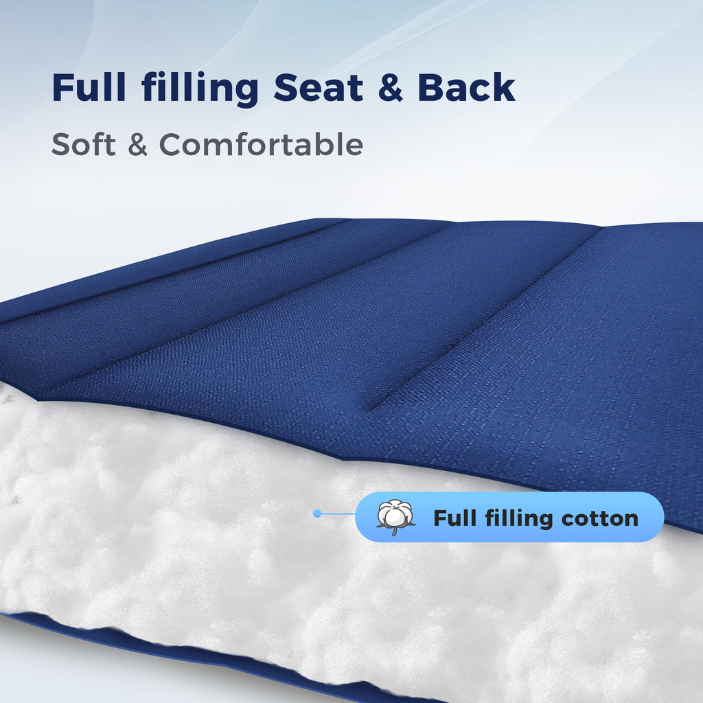 Oversized Padded Zero Gravity Chair Set of 2 Blue S9307