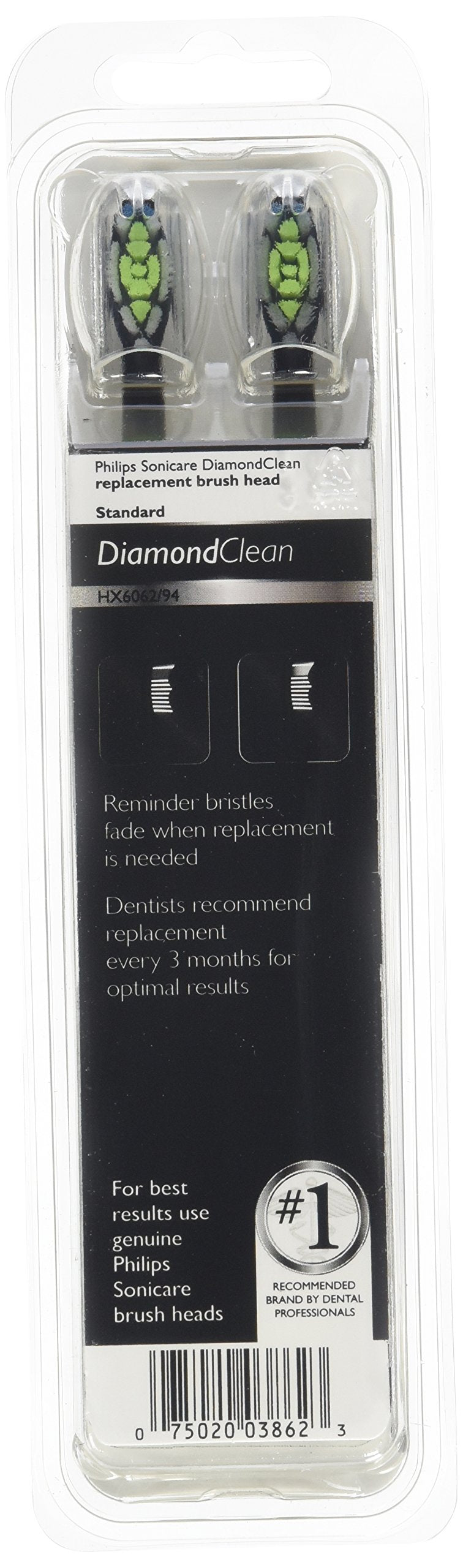 Black 2 Pack Replacement Brush Heads P407