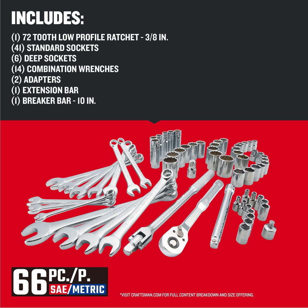 66 Piece Mechanics Tool Set J1186