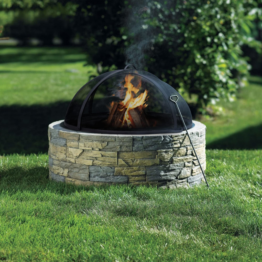 32 Inch Heavy Duty Steel Fire Pit Spark Screen C1602