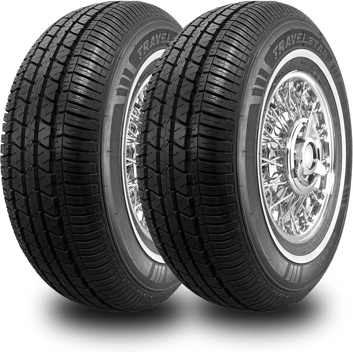 Set of 2 White Wall Tires M8755