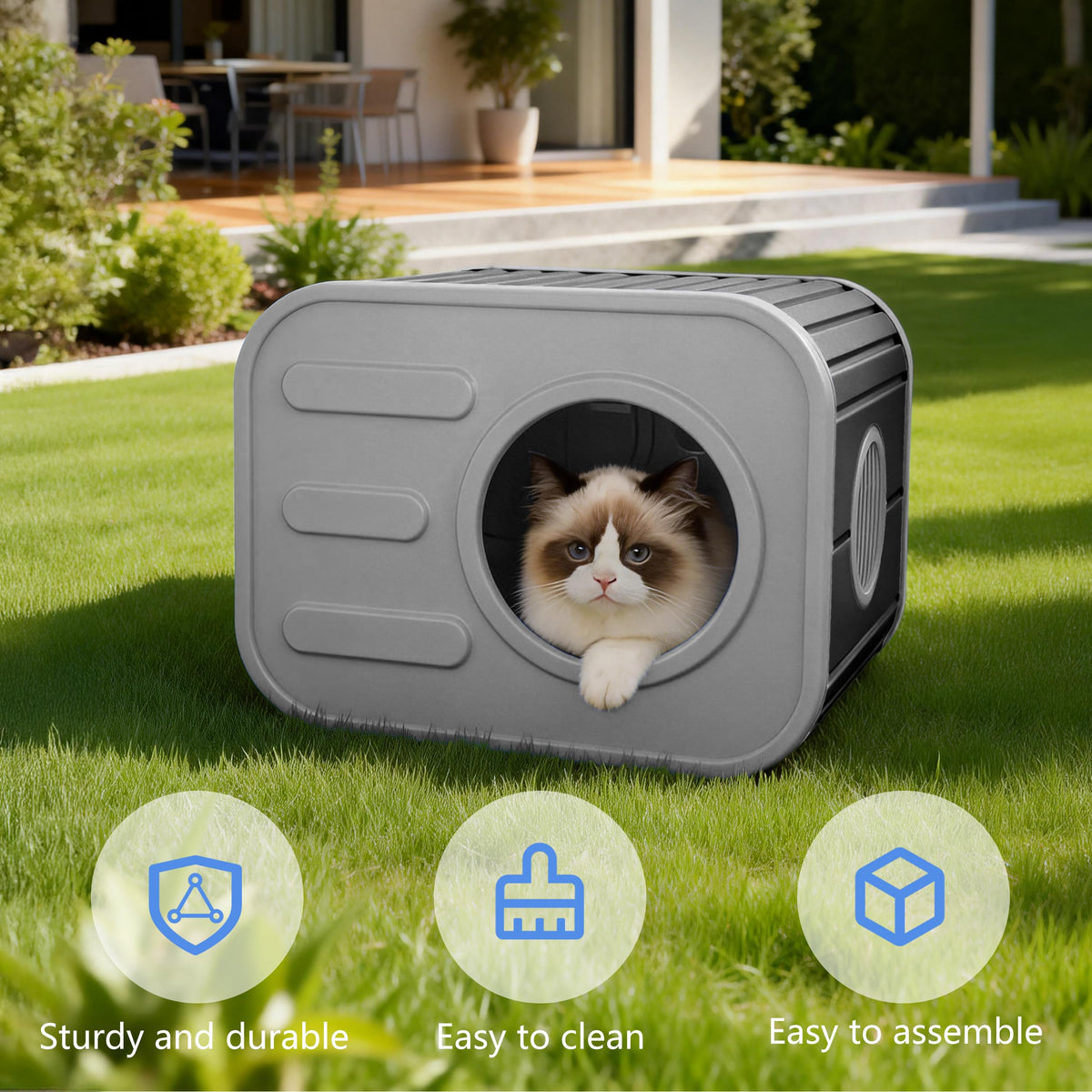 Weatherproof Outdoor Cat House P5505