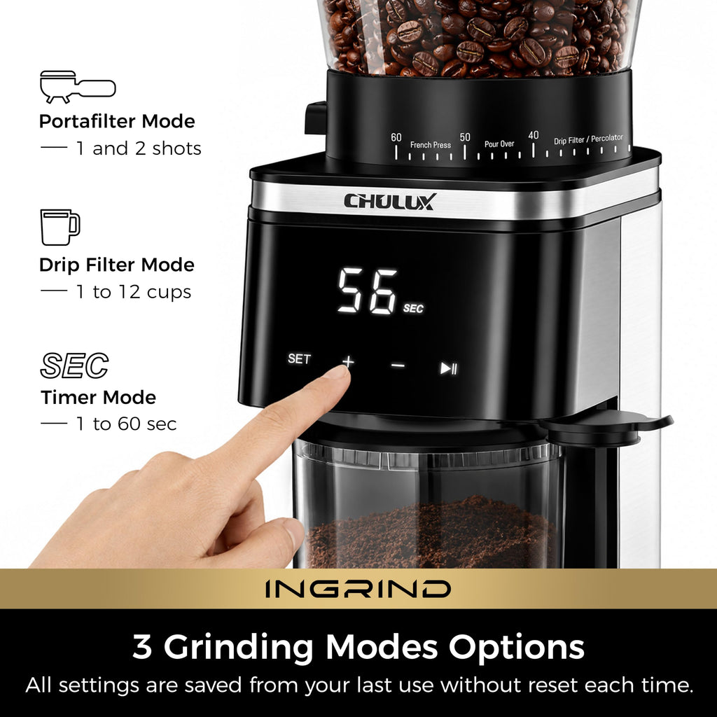 Espresso Machine with Conical Burr Coffee Grinder Q872063