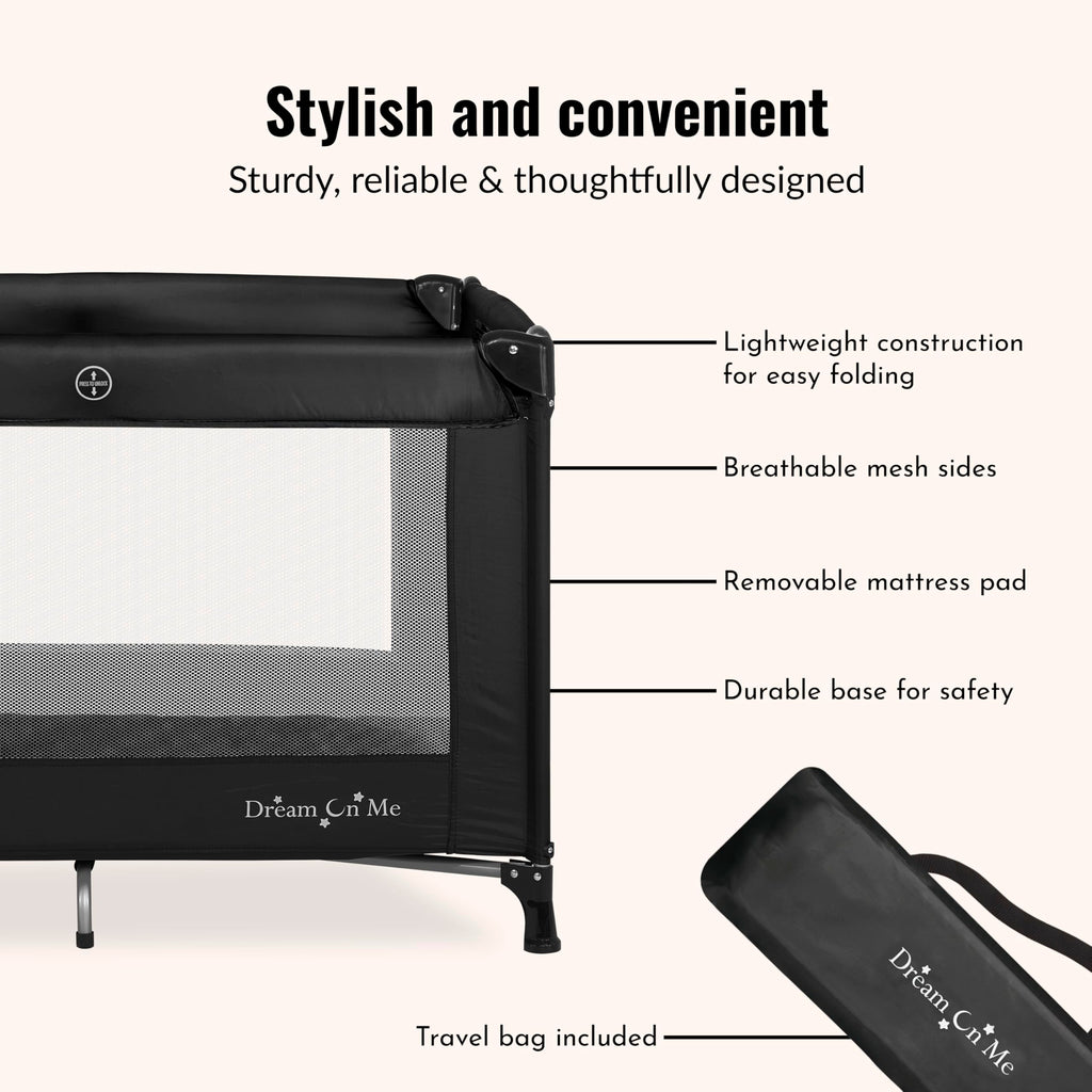 Portable Playard with Carry Bag, Black B7344