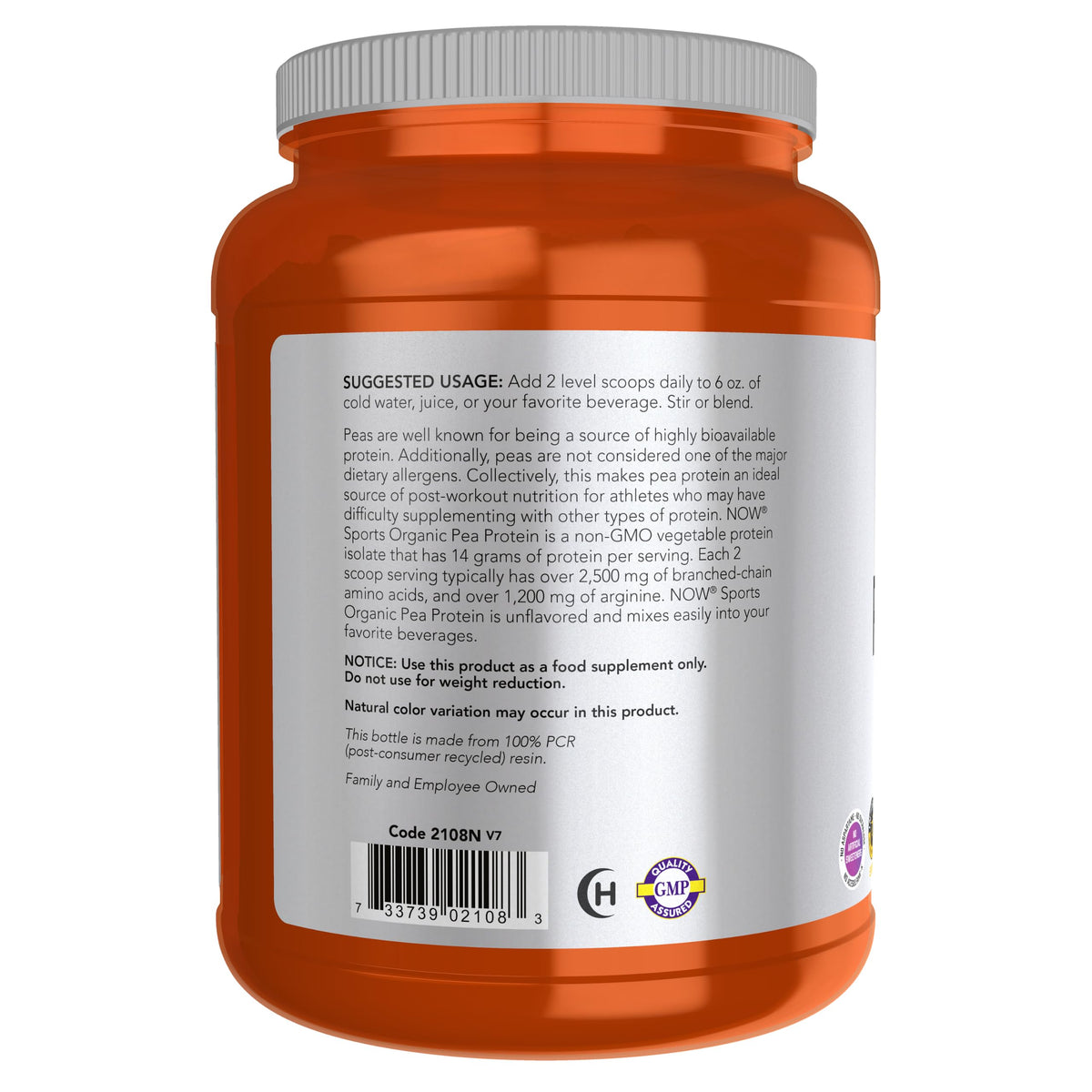 Organic Pea Protein Powder 1.5 lbs X17248