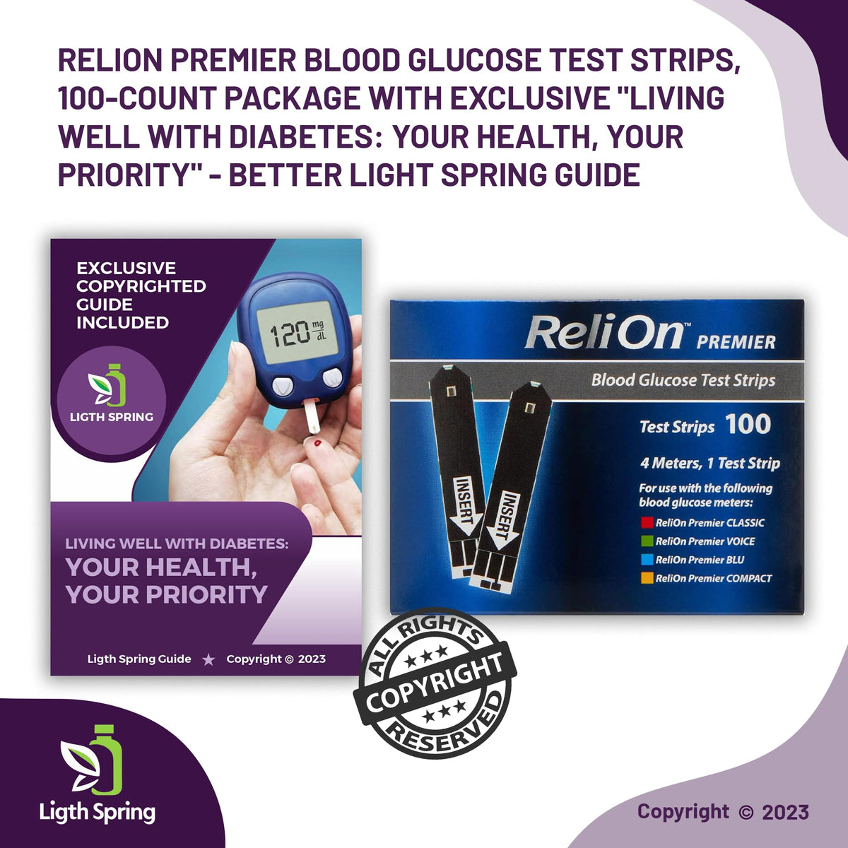 Blood Glucose Test Strips 100Ct 2 Pack X231