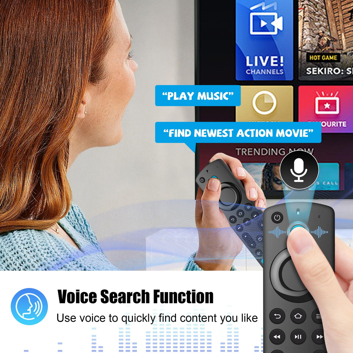 Remote Voice Replacement for Fire Stick Smart TVs K162217