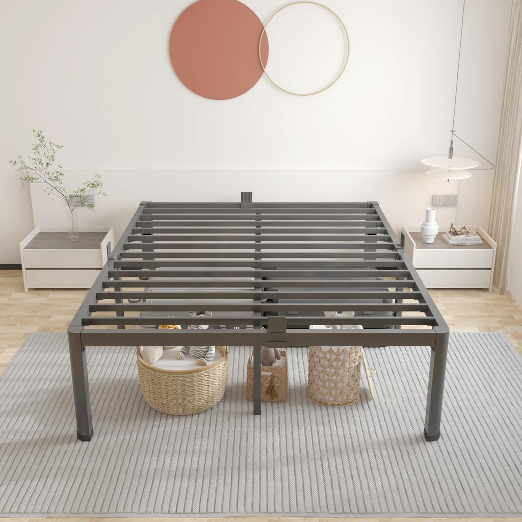 18 Inch Queen Bed Frame with Rounded Corner V157