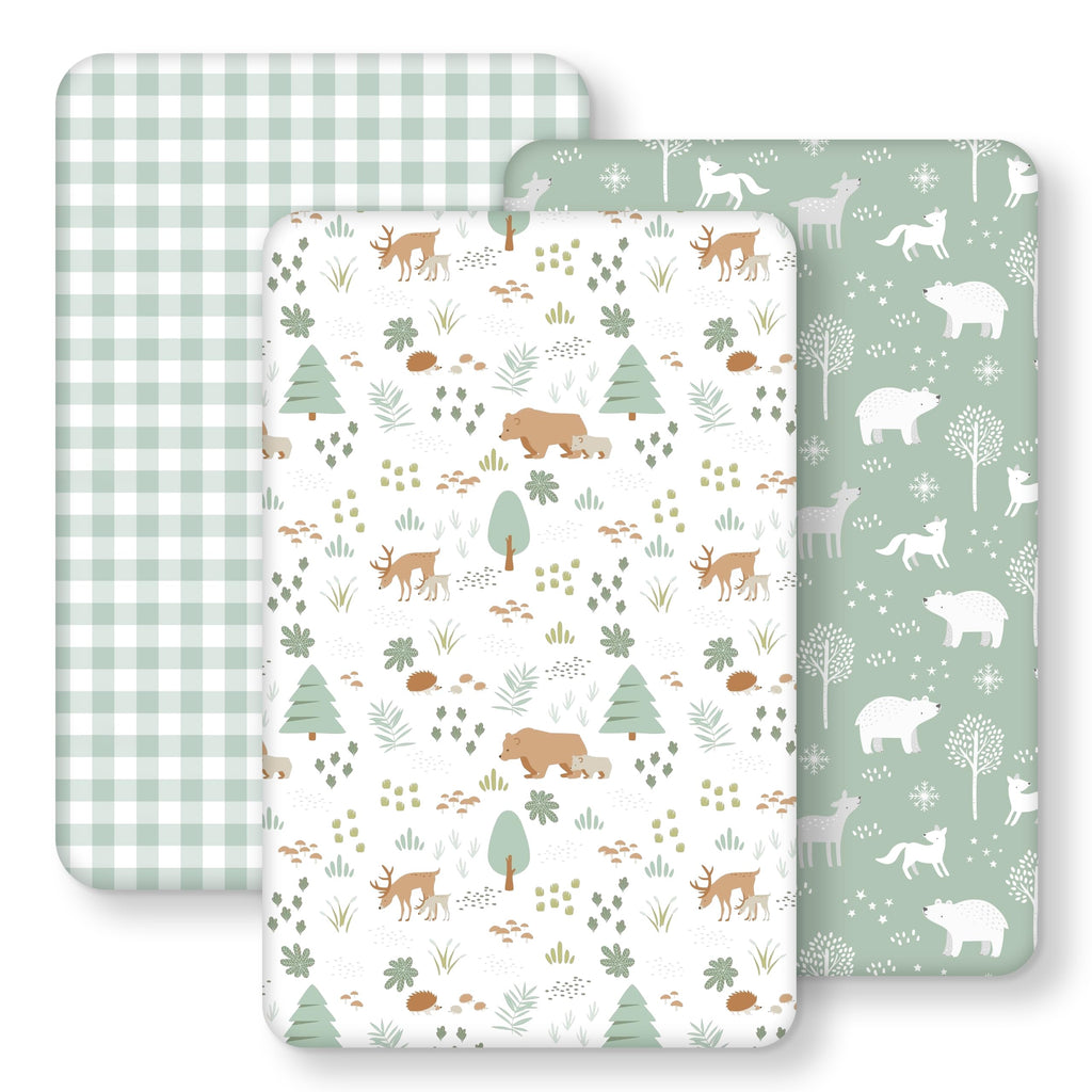 Fitted Bassinet Sheets 33”x20” 3-Pack E93282