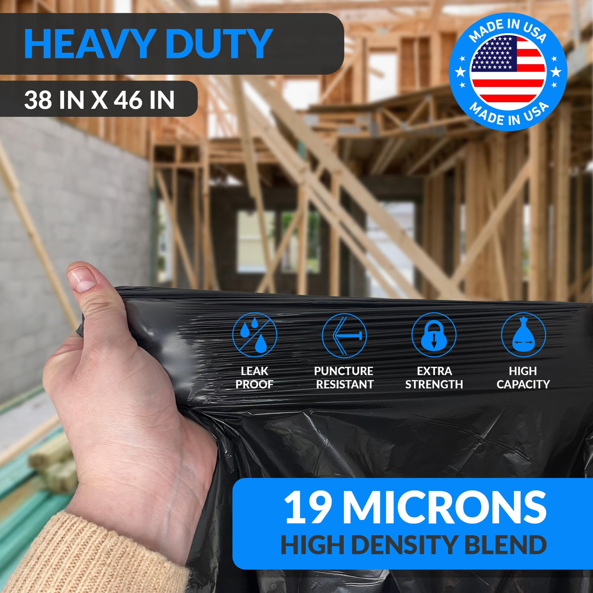 40 to 45 Gallon Heavy Duty Trash Bags B527