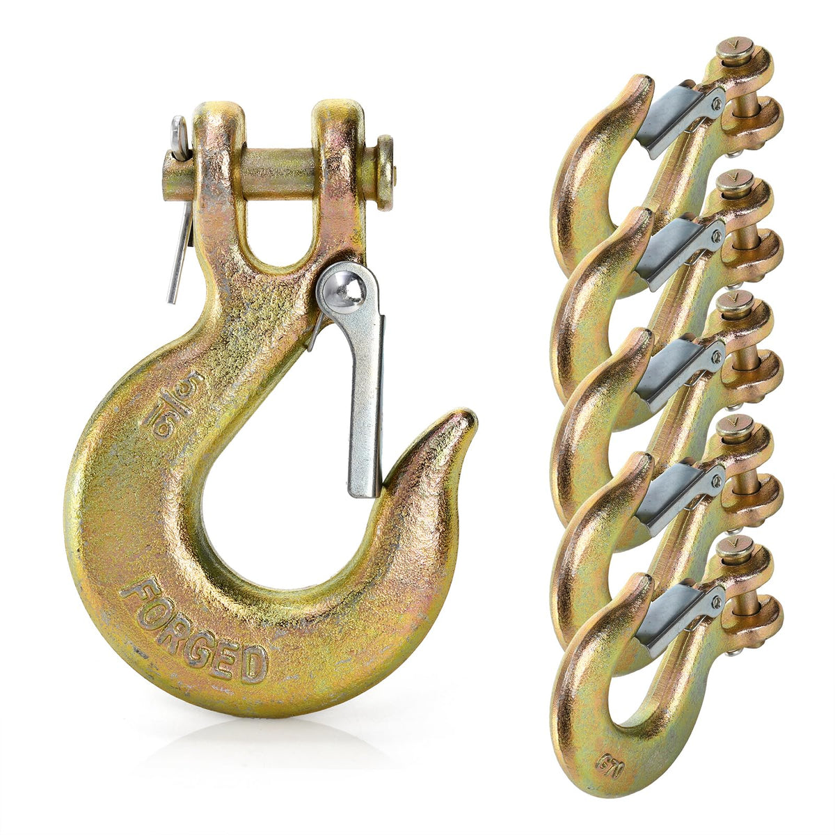 5/16 Inch Forged Steel Clevis Slip Hook with Latch, 14000 Lb Capacity V167948